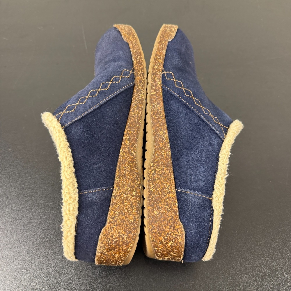 Earth Origins Aurora Johanna Clogs Women's 8W Navy Faux Fur Lined Slip On Casual - Picture 12 of 15